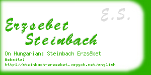erzsebet steinbach business card
